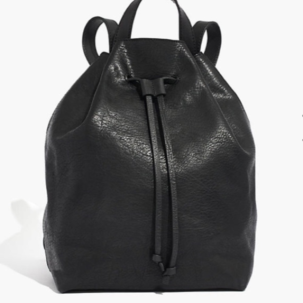 Madewell Somerset black leather backpack NWT